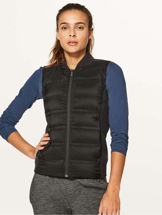 lululemon athletica Jackets & Blazers - Lululemon Down and Around Black Vest Women's 8